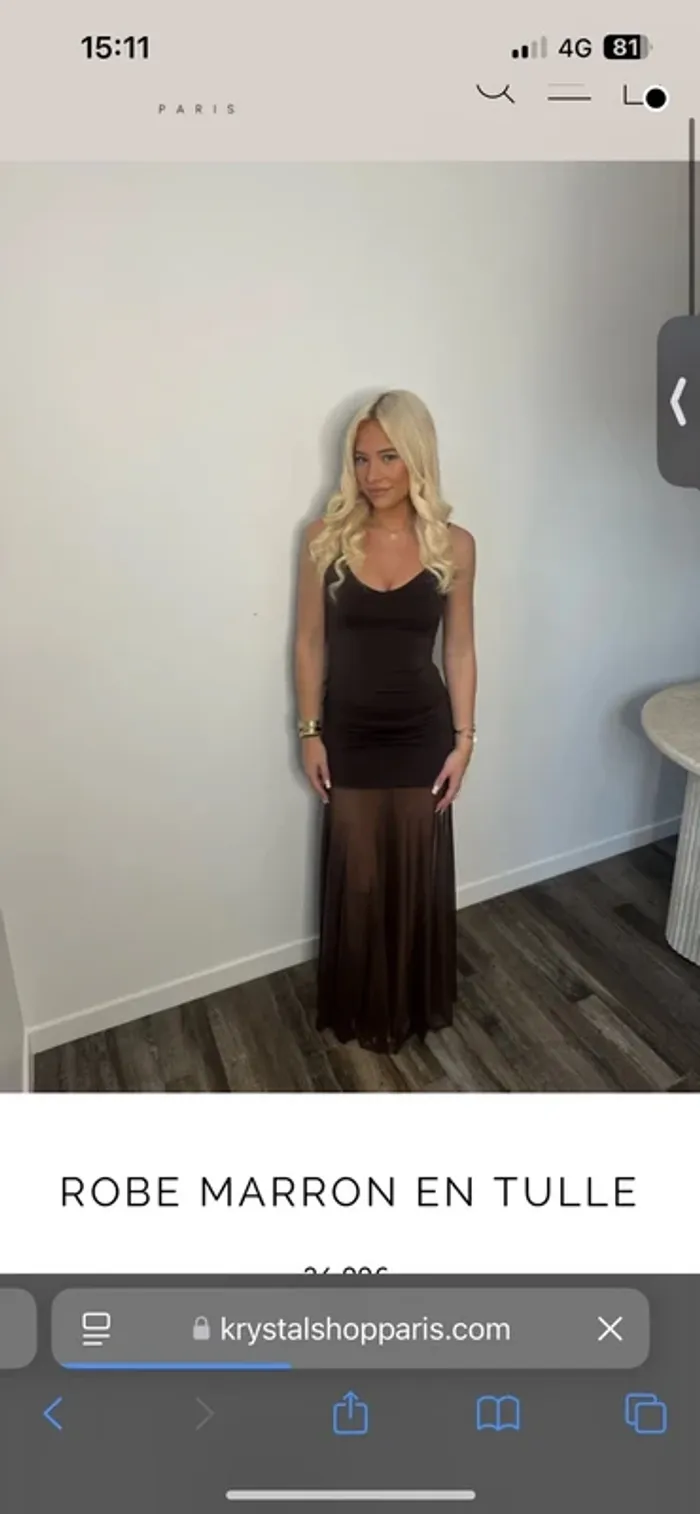 Robe longue marron Boutique indépendante