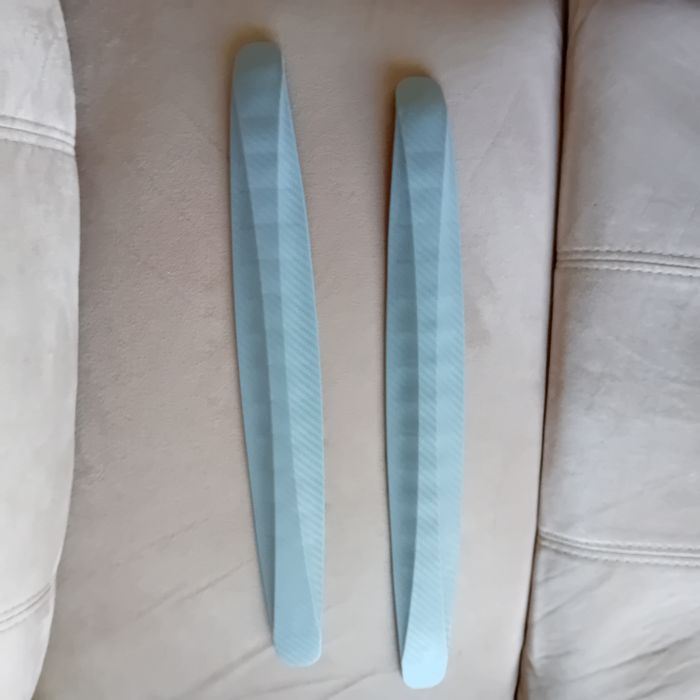 Faby27800 Protection anti collision voiture, anti rayures en fibre de carbone x 2 - couleur : gris -