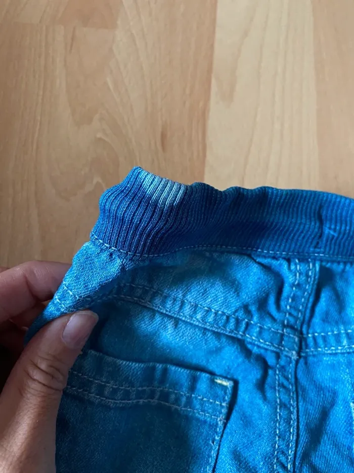 Short en jeans Z Grain de blé Taille 12 M =74 cm - photo numéro 3