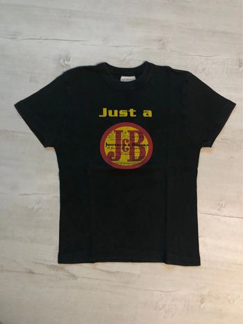 BB- Tee-shirt vintage « staff » noir (JB) T unique (36-38) porté 1 soirée