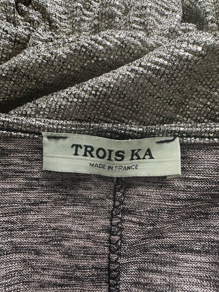 Robe longue dorée et argentée Trois Ka T38 M - photo numéro 8