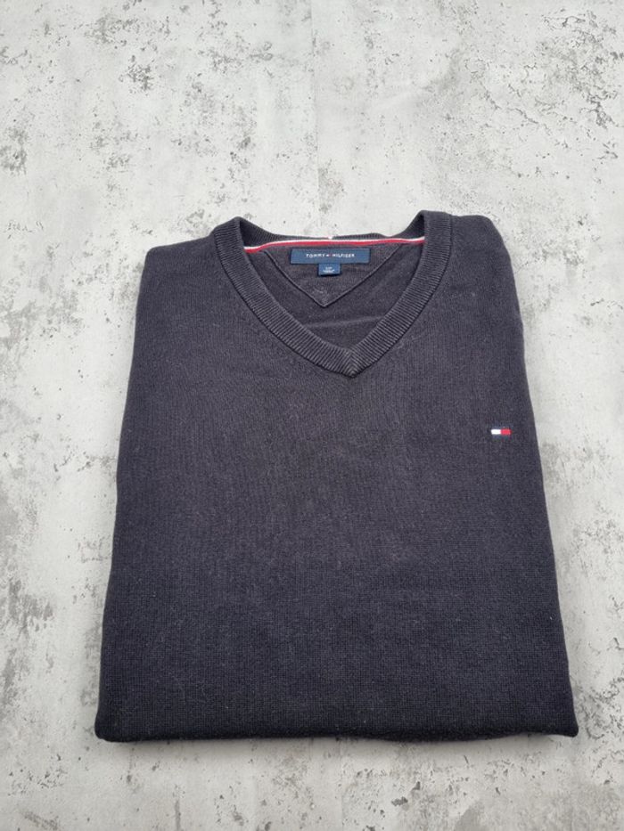 Pull col V Tommy Hilfiger noir Taille S - photo numéro 2