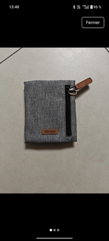 Pochette gourde cabaïa grise