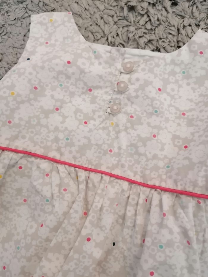 Robe à motifs gris blanc Obaibi 12 mois - photo numéro 3