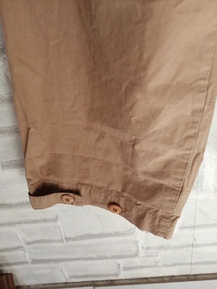 Pantalon à jambes larges marron T38 - photo numéro 3