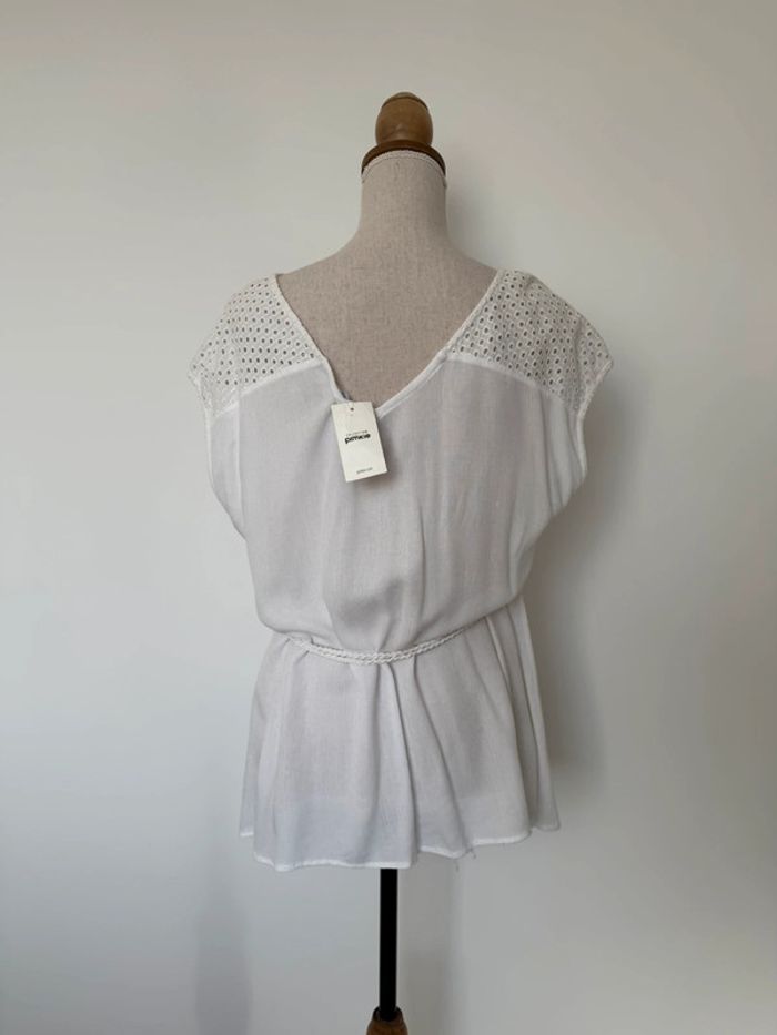 Haut t-shirt fluide blouse camicia blusa Camicetta camisa top crochet Ricamo topje Tanktop pimkie
