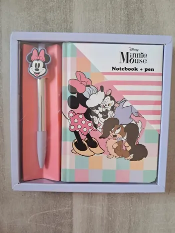 Coffret minnie bloc note / crayons neuf
