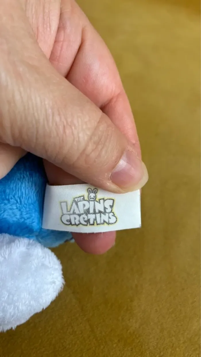 Peluche Lapin Cretin ours bleu - photo numéro 2