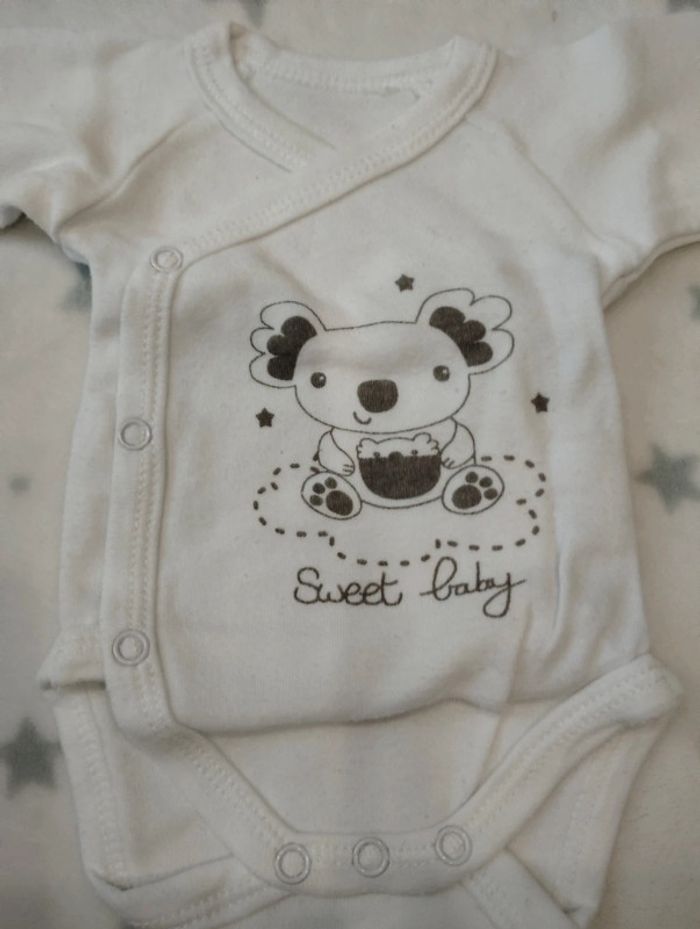 Lot de bodies caches cœur pour "Mini baby" - photo numéro 3