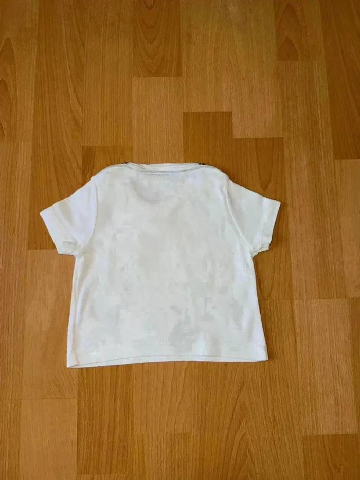 T-shirt Petit Bateau 3 mois (60 cm) - Blanc - Comme neuf - photo numéro 3