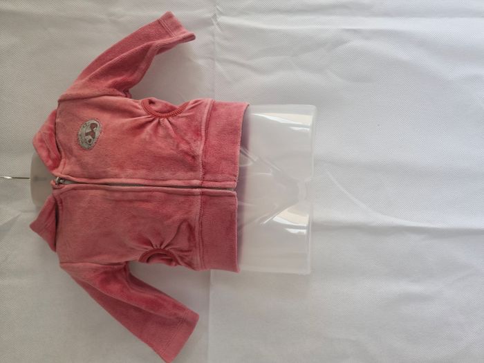Sweat zippé à capuche fille 3 mois Tex Baby Rose