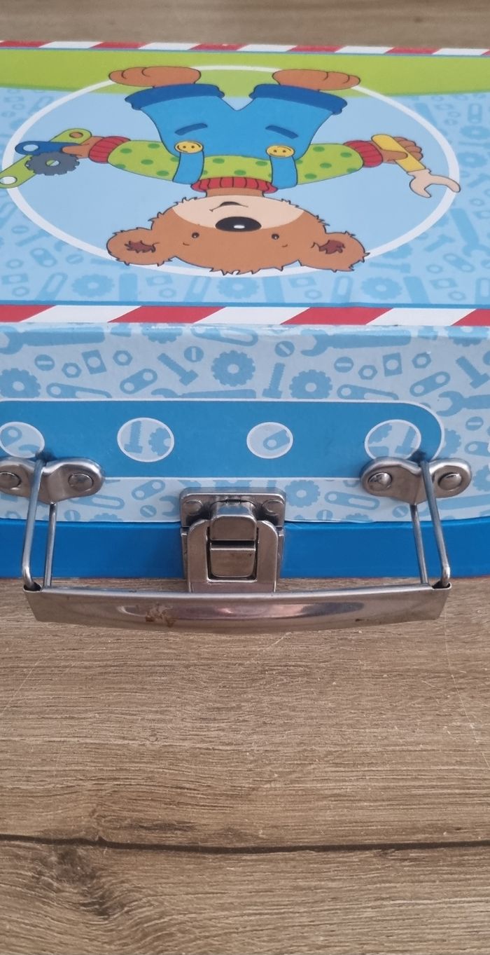 Valise avec véhicules de construction bois neuf - photo numéro 7