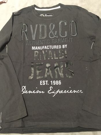 Tee shirt manches longues gris Rivaldi