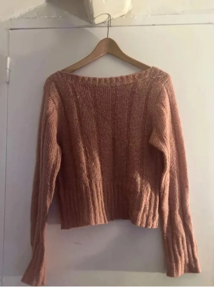 Très  beau  Pull  vintage Mim  rose  pale -  taille 1