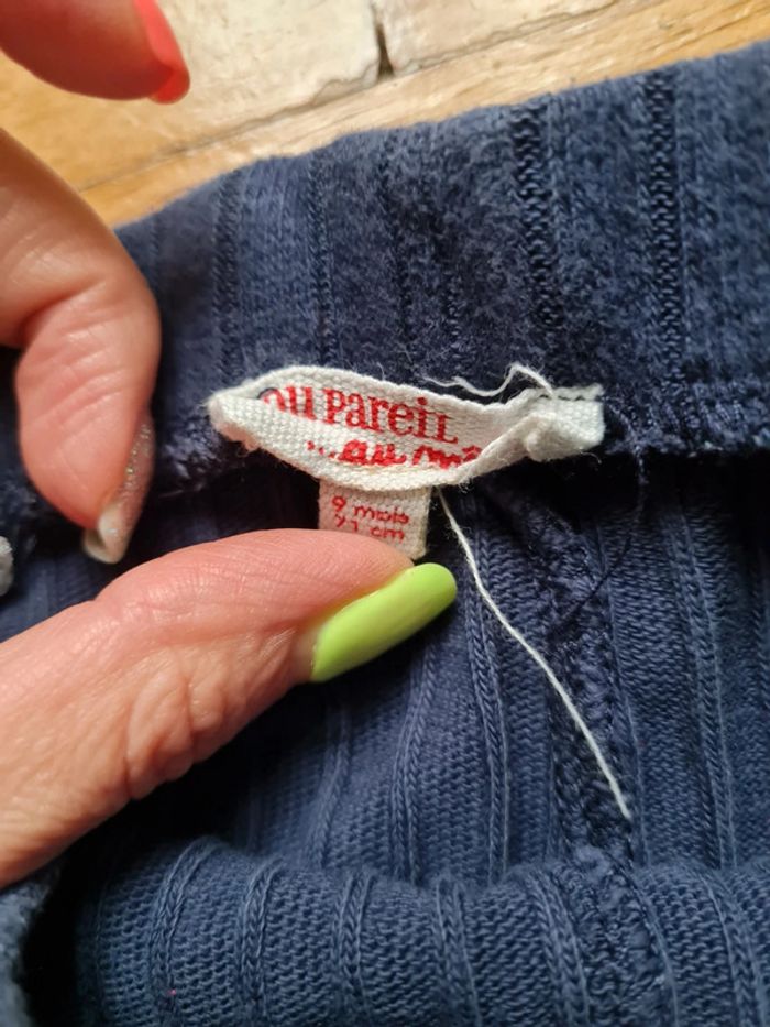 Pantalon fille 9 mois Du pareil au même - photo numéro 2
