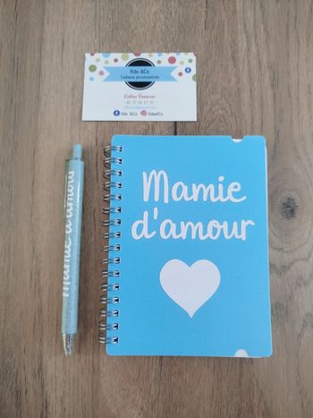 Ensemble carnet et stylo mamie d'amour