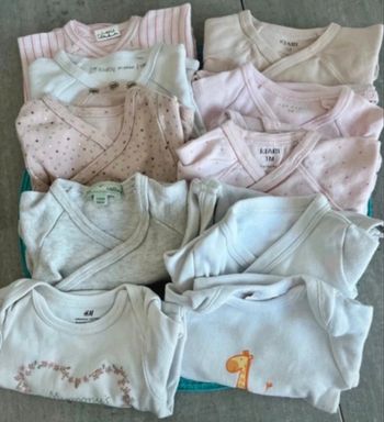 lot de 10 body manche longue fille 1 mois