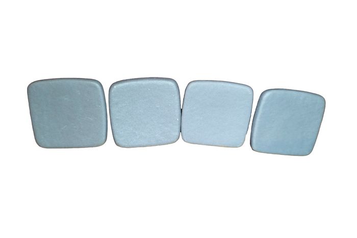 COLOURS - 4 Boutons de meuble carrés - Porcelaine - Béton mat - Neufs