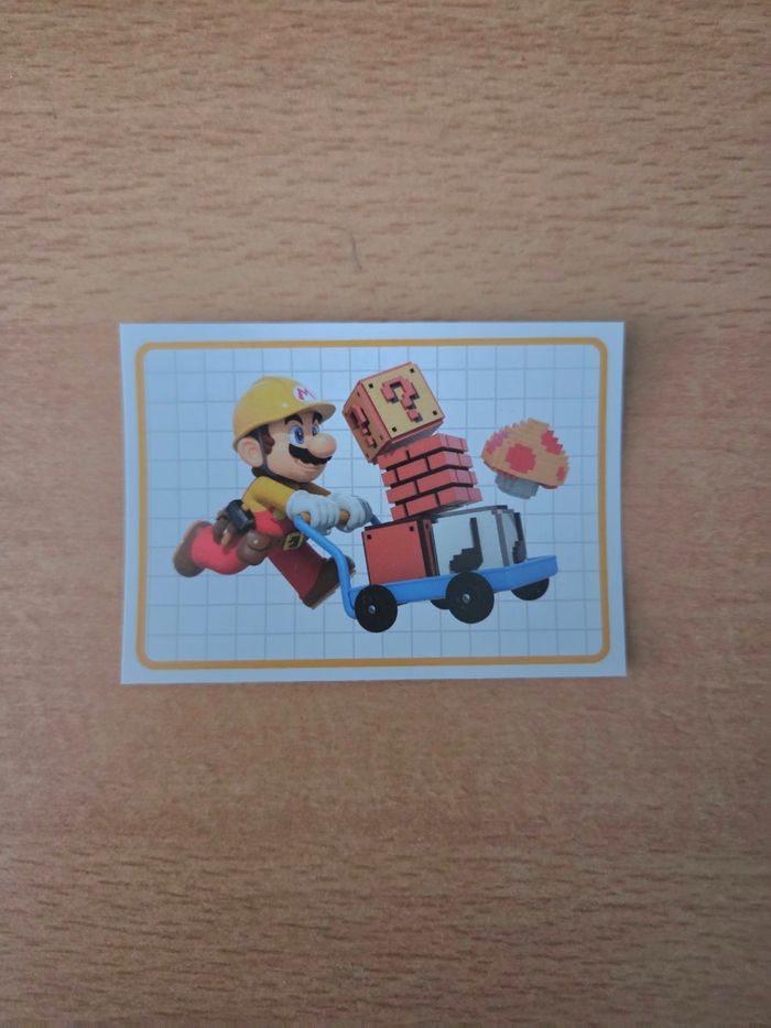 Carte Panini officielle de la collection Super Mario