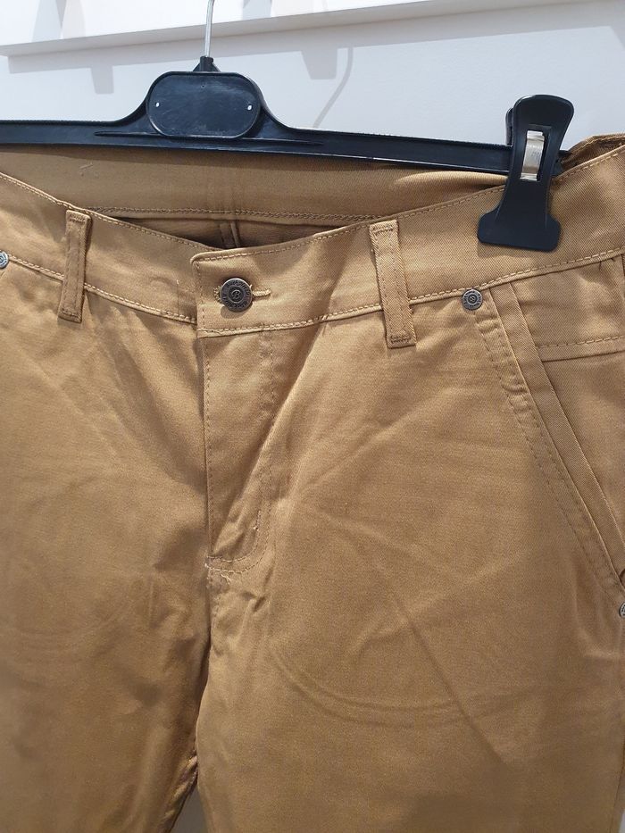 Pantalon Chino stretch camel Taille 42 - photo numéro 2