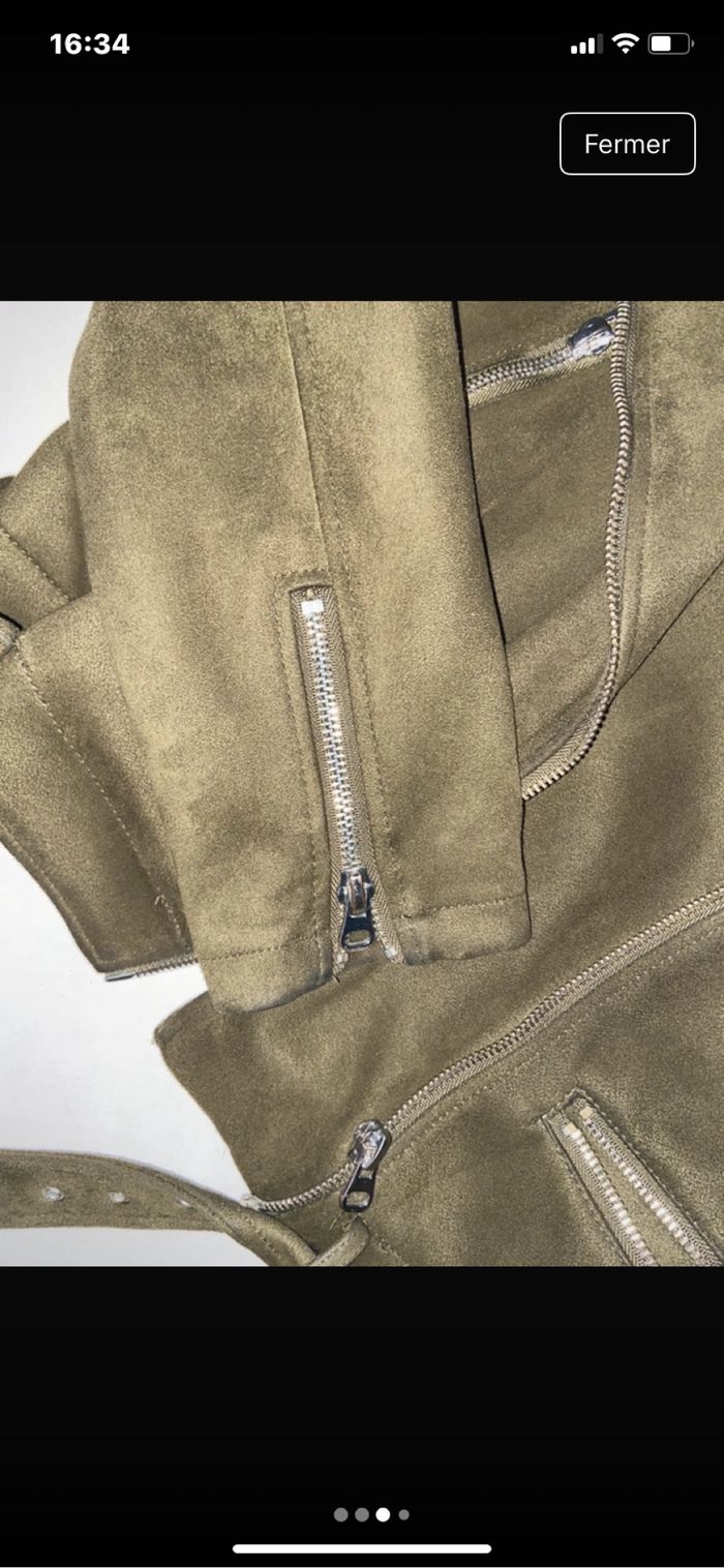 Veste style biker en suédine - photo numéro 3