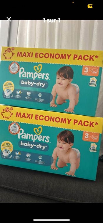 Couches Pampers taille 3 - 136 couches par paquets