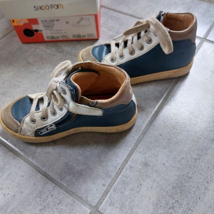 Chaussures shoopom bleu et blanc pointure 27 - photo numéro 5