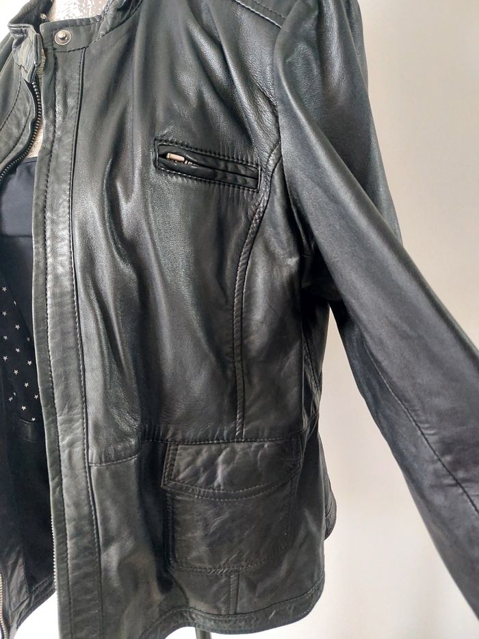 Veste en cuir noire - photo numéro 5