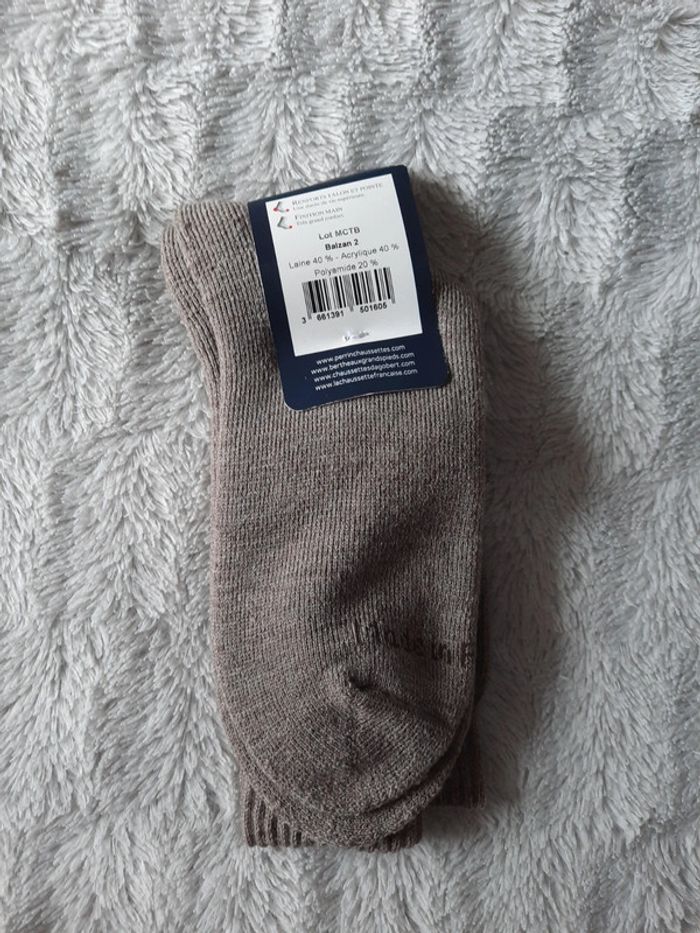 Jolie chaussette en laine peigné 39-42 - photo numéro 2