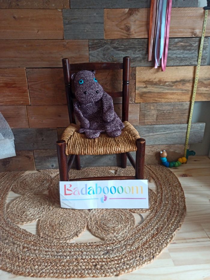 Doudou crochet hippopotame tbe