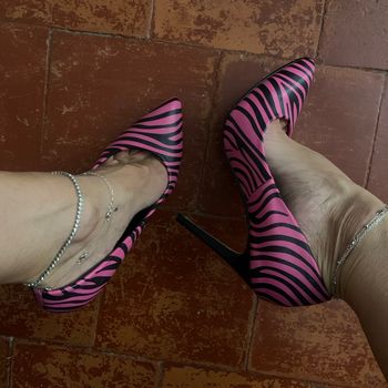 Escarpins a talon portés