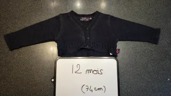 boléro marine taille 12 mois