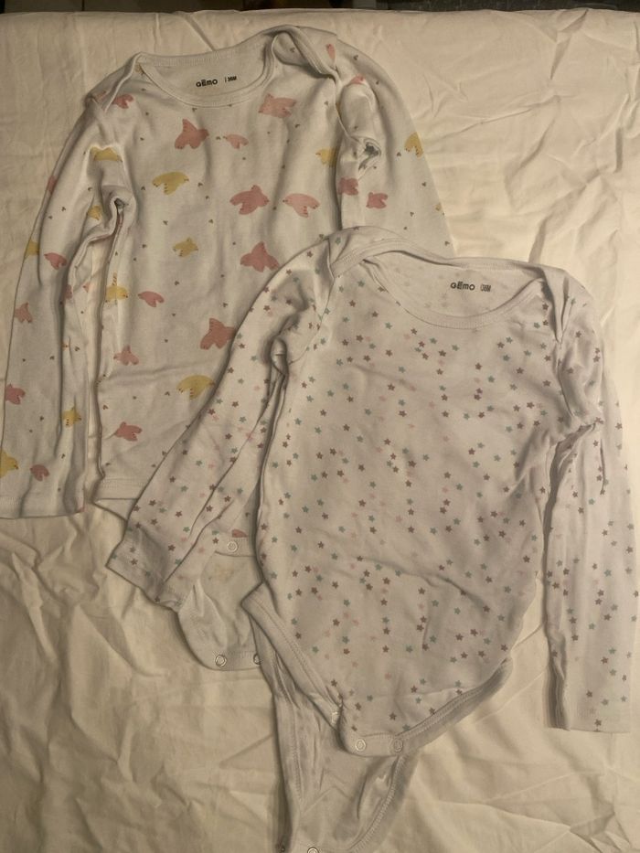 2 bodys manches longues