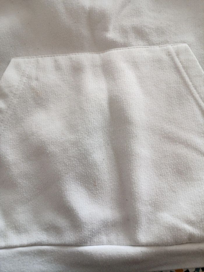 Pull Sweat blanc à capuche - Taille L - photo numéro 14