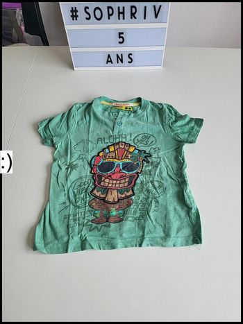 T shirt desigual vert 5 ans