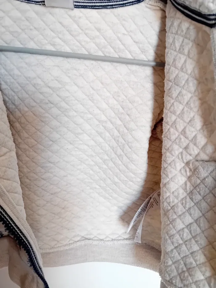 Gilet matelassé et sherpa imprimé petits renards style japonais - photo numéro 5