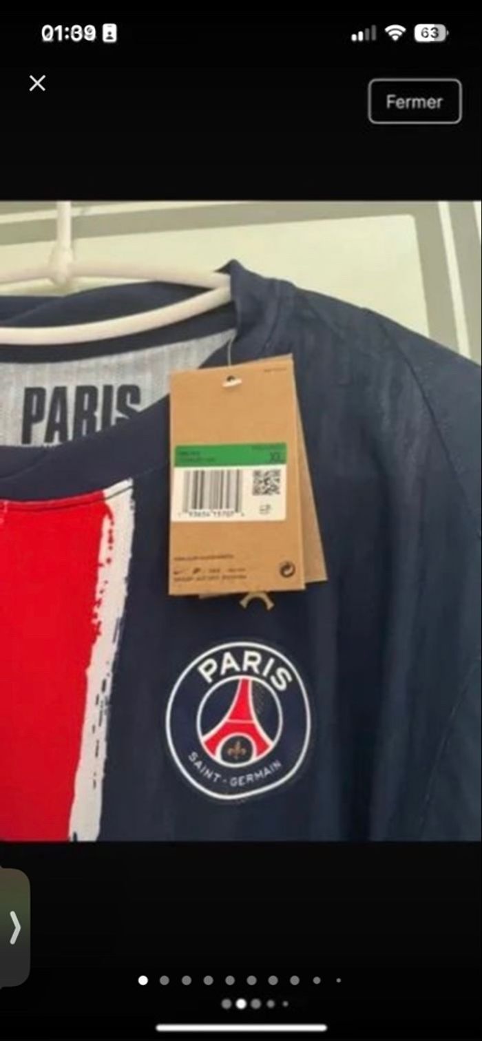 Maillot de foot PSG officiel étoile collector rare - photo numéro 8