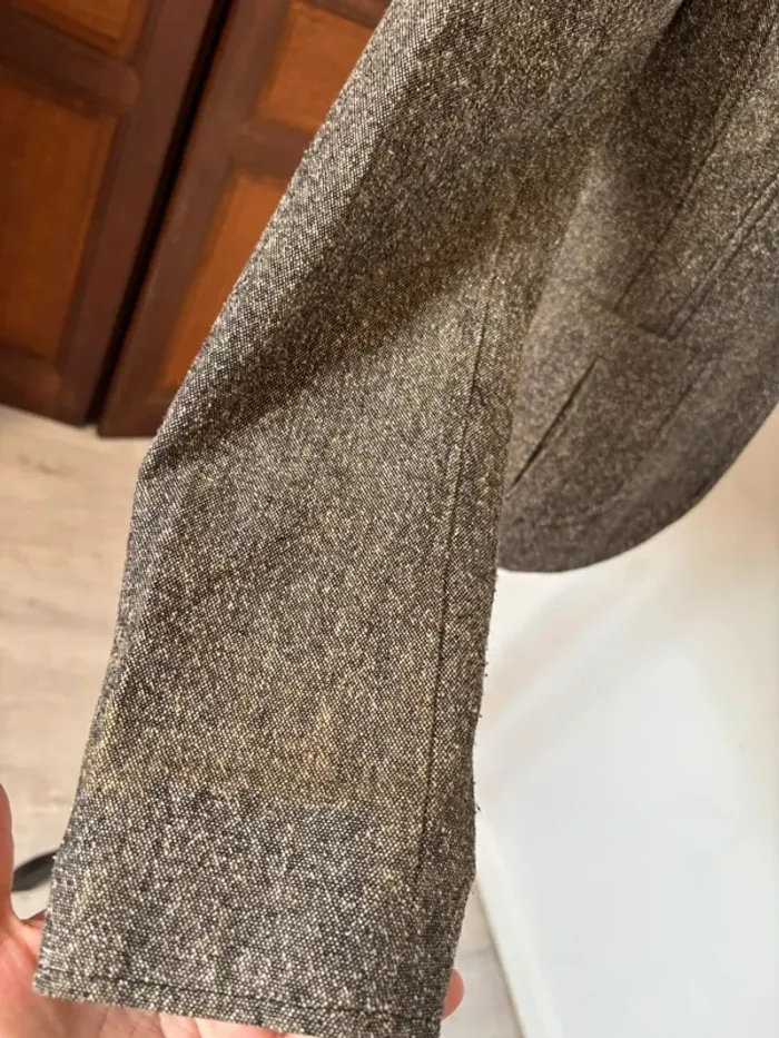 Blazer femme marron chiné 38 - photo numéro 7