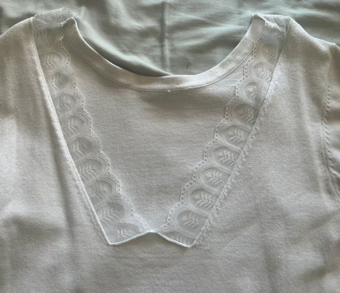 Pull blanc décolleté - photo numéro 4