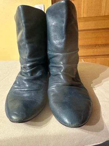 Bottines femmes bleues canard