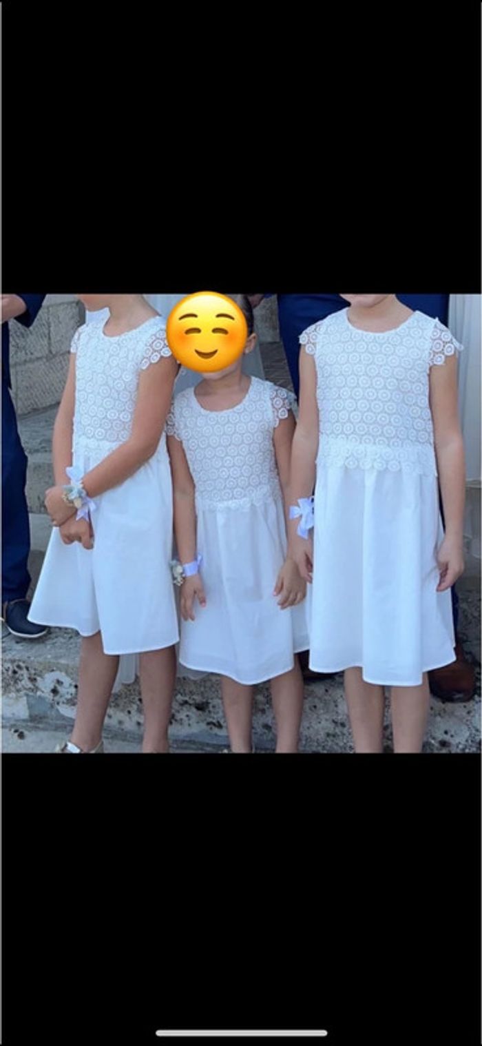 Robe vertbaudet cérémonie macramé ivoire 9 ans