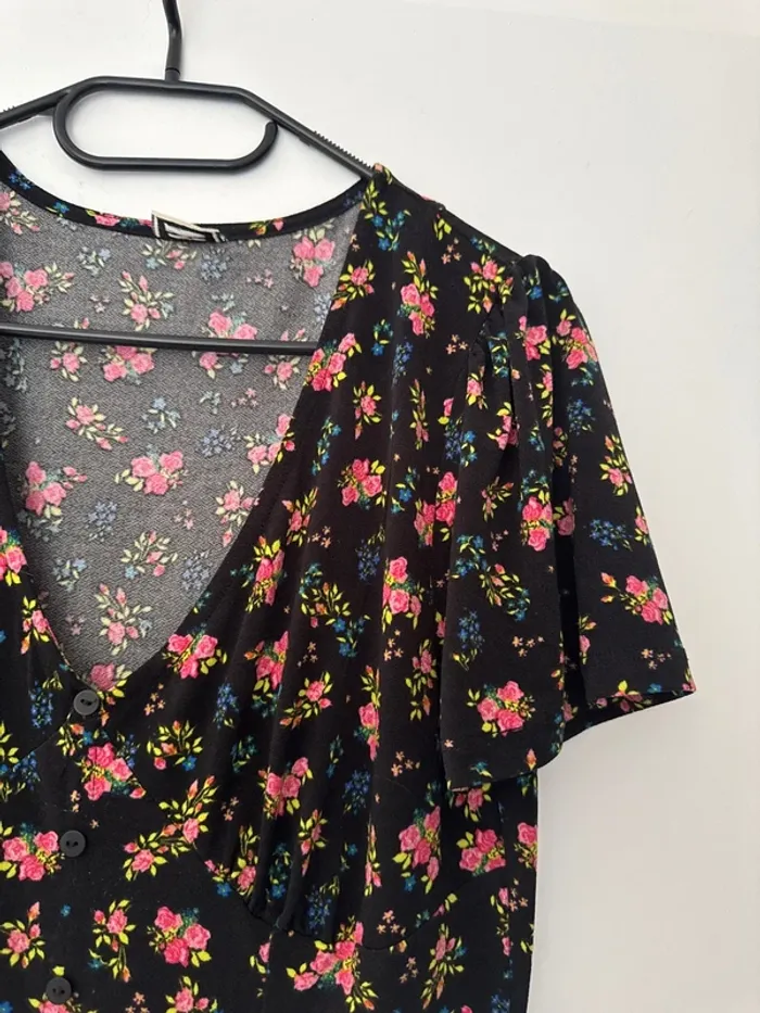 Robe noire fleurie Pimkie - photo numéro 2