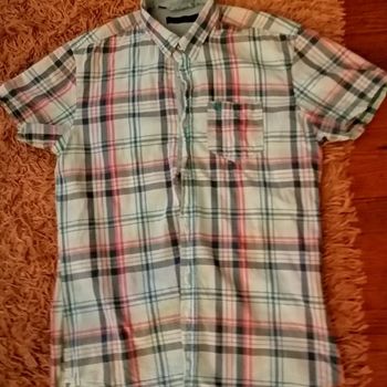 🌸Chemisette à carreaux bleus " Jules" T.38🌸