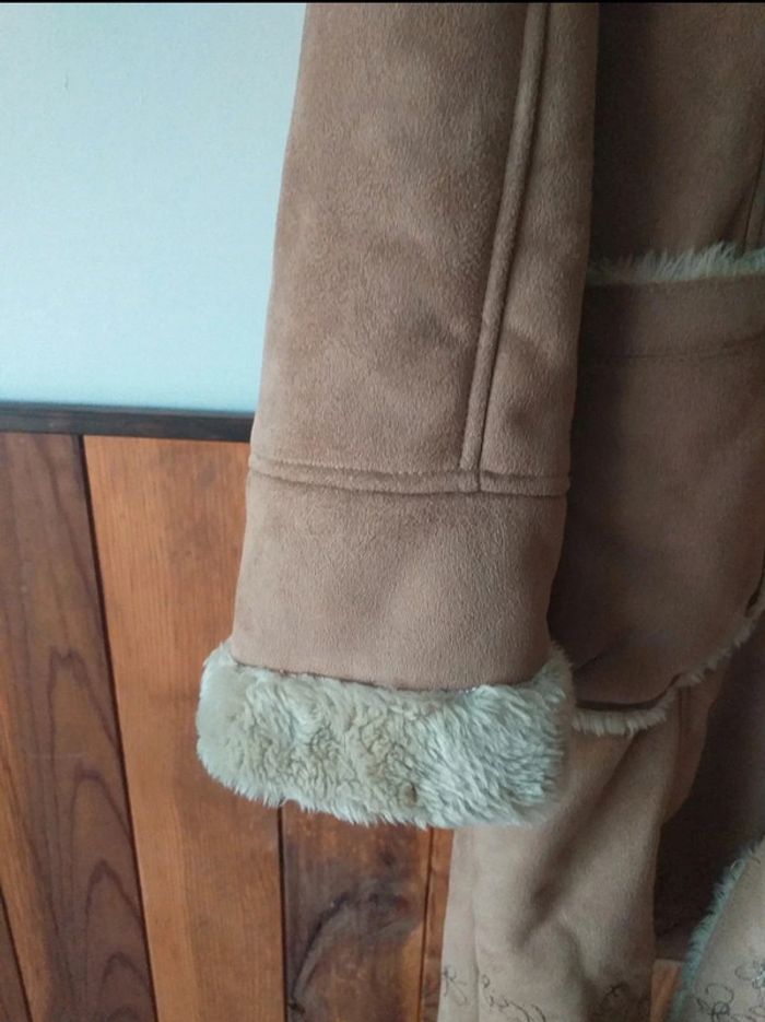Manteau long fourré marron - photo numéro 8