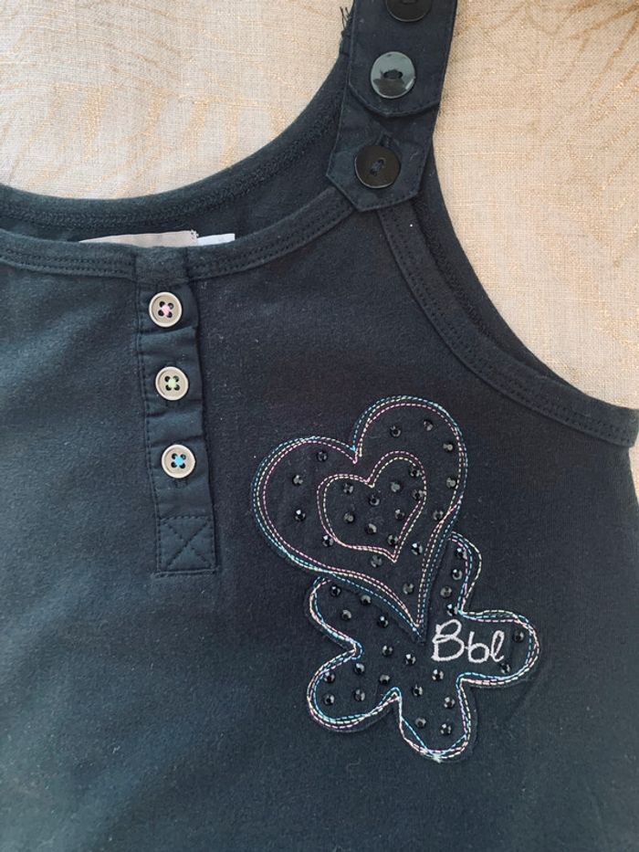 Robe ballon avec broderie et boutons multicolore - photo numéro 2