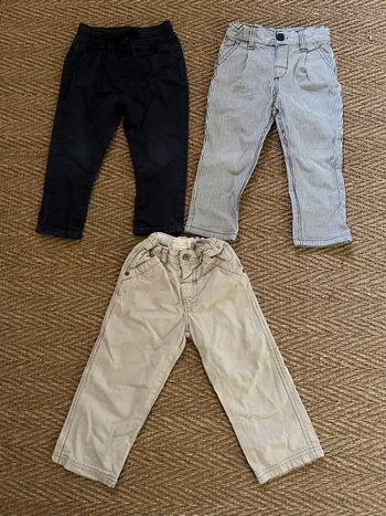 Lot de 3 pantalons mi-saison garçon 24 mois