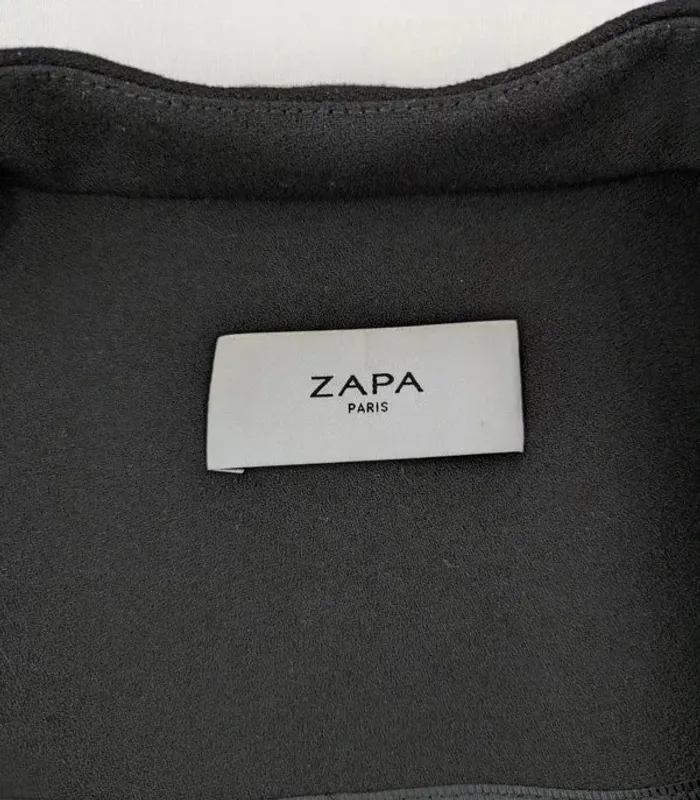 Veste noire mi-longue - Zapa - taille 38 - photo numéro 5