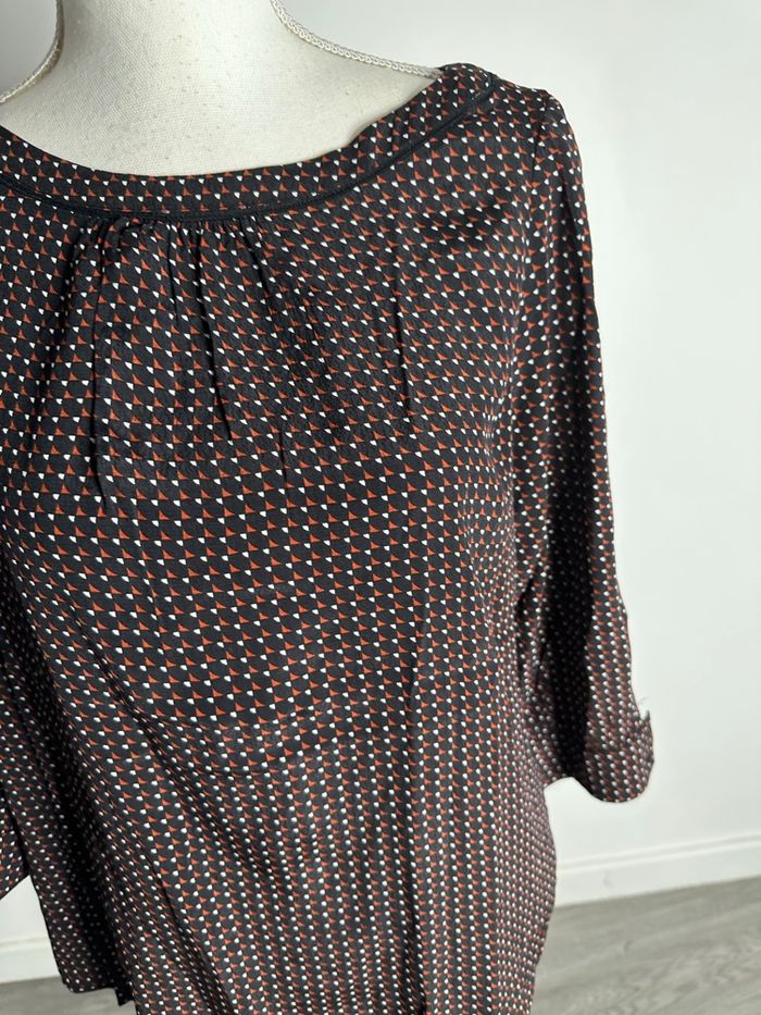 Blouse bariolée noire et rouge Maison 123 T40 L - photo numéro 2