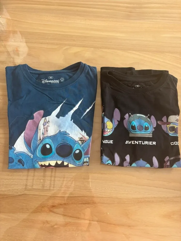 Lot de 2 t-shirts Stitch de Disney