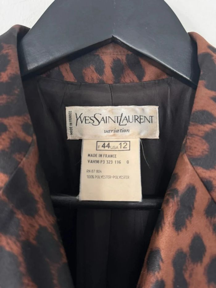 Veste Blazer Léopard Print Yves Saint Laurent Vintage - photo numéro 9